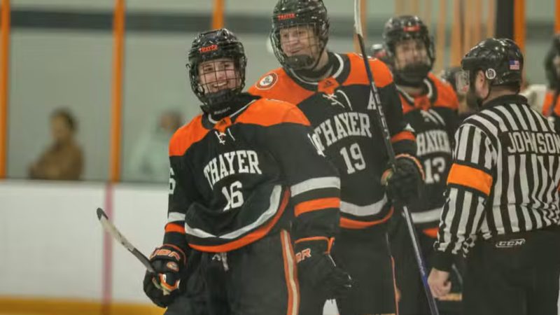 Thayer Academy players on the bench